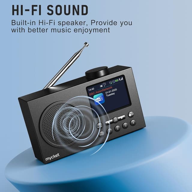Thumbnail 3 de Mycket Portatile Radio DAB+ ricaricabile con Bluetooth 5.0