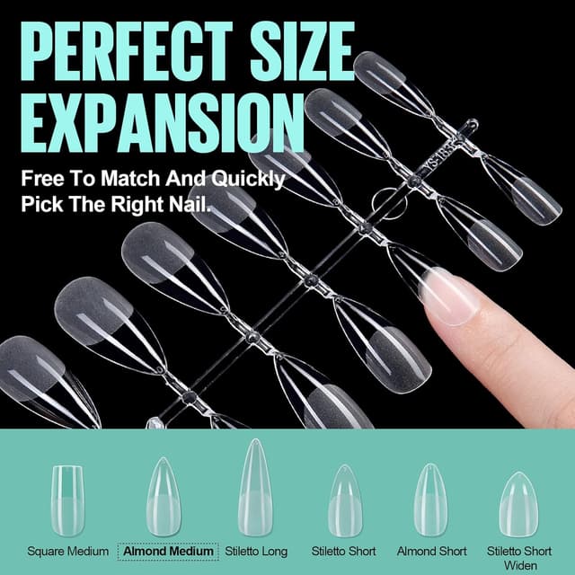 Thumbnail 1 de TOMICCA Almond Medium Nageltips 240 St