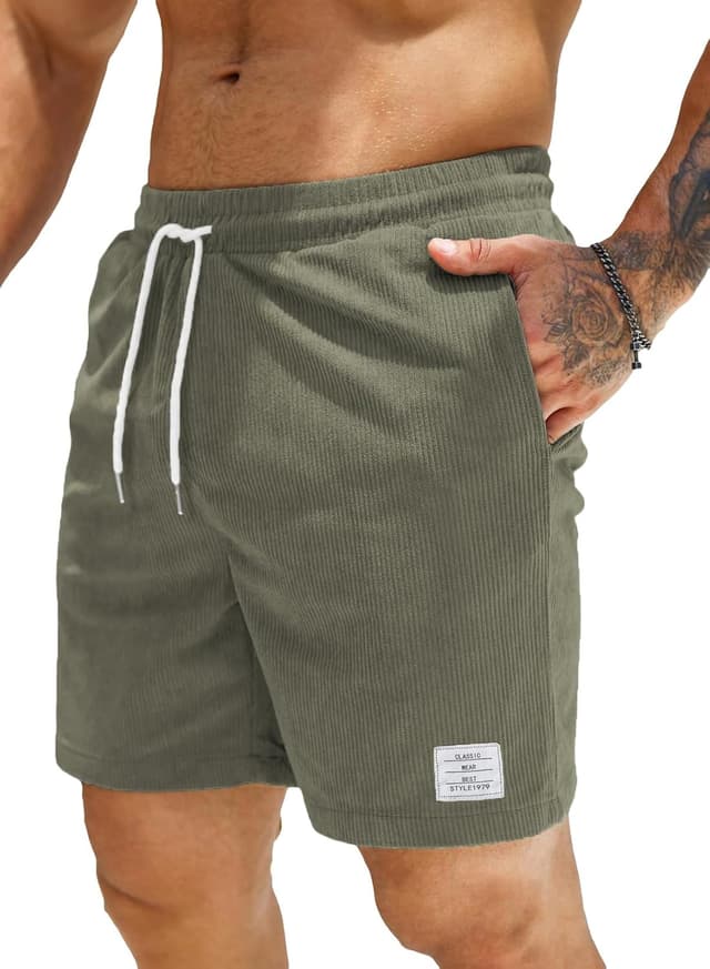 Detalle de JMIERR Corduroy Shorts Herren mit Leinen