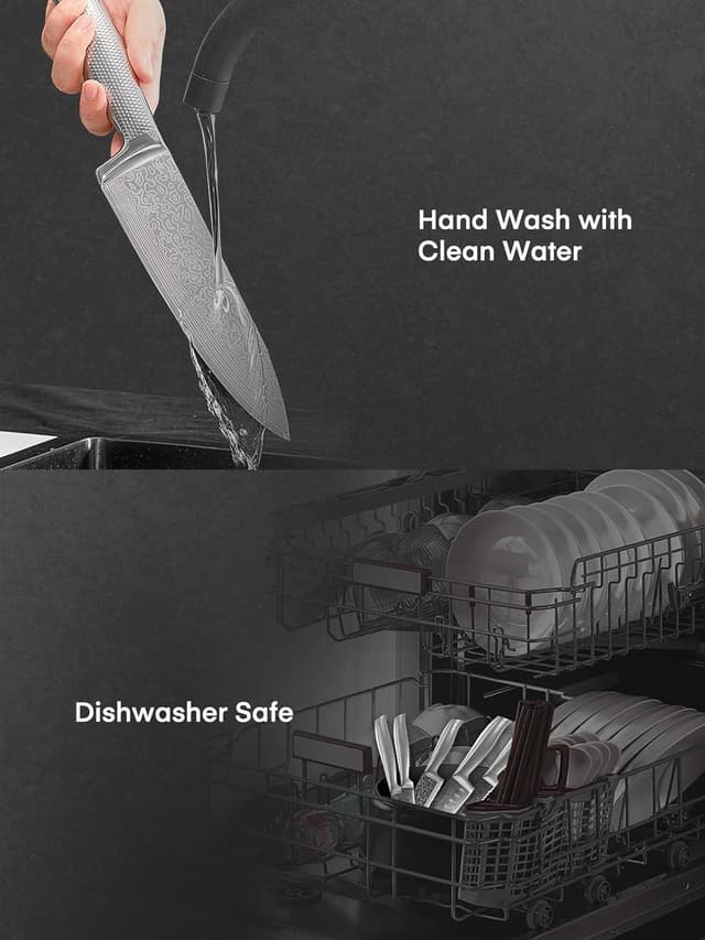 Thumbnail 6 de FOHERE Juego de Cuchillos Cocina 14 pzas🗡️ Autoafilado y Mango Ergonómico