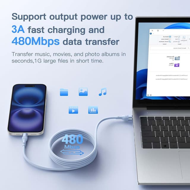 Thumbnail 2 de iPhone USB‑C auf USB‑C Kabel 1,8m 3er‑Set