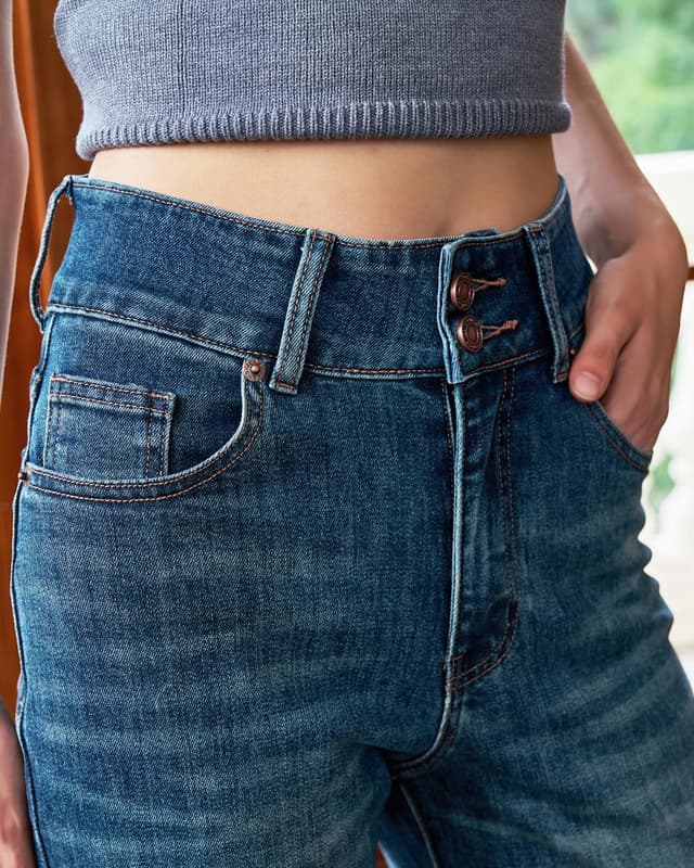 Thumbnail 6 de UPNET Women’s High Waisted Baggy Jeans with Tummy Control (Stretchy Wide Leg) — Short or Regular Length