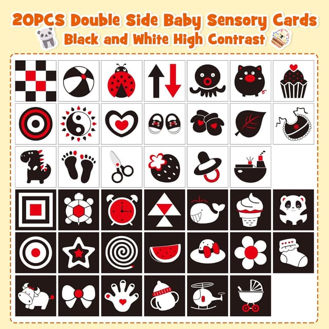 Thumbnail 5 de HappyKidsClub Black and White Sensory Toys for 0–6 Months 👶