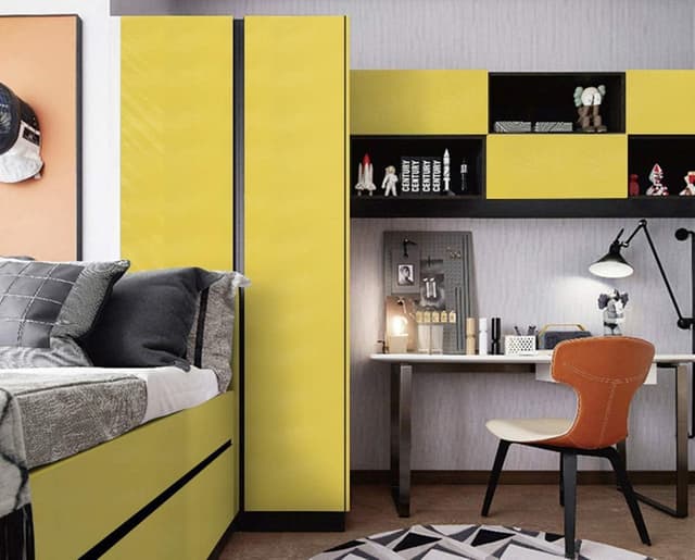 Detalle 2 de Hode Vinilo Adhesivo para Muebles Amarillo 60x500cm 🖼