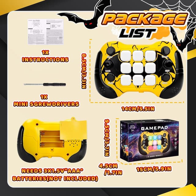 Thumbnail 6 de Eichhoo Quick Push Pop Kids Sensory Handheld Games Console (Autism Toys) for Ages 5–12