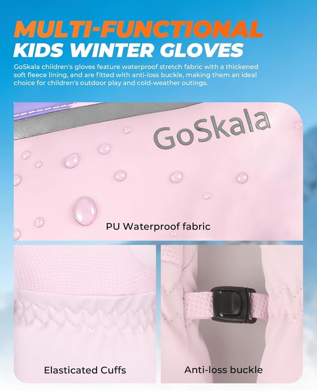 Thumbnail 5 de GoSkala Gants Hiver enfants 4–12 ans, tactiles et antidérapants