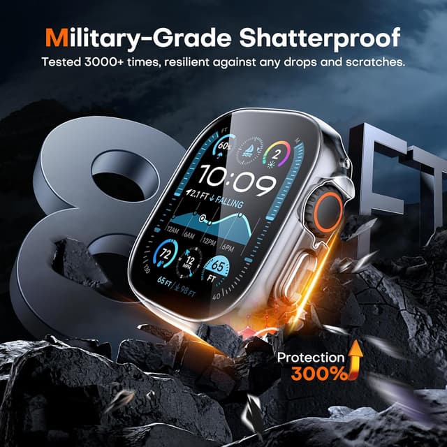 Detalle de TAURI Funda Apple Watch 8 Ultra 49mm con Cristal Templado 🛡