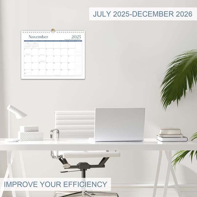 Detalle de Gannyfer 2026 Wall Calendar 18‑Month Planner 📅