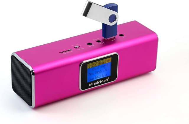 Thumbnail 3 de Musicman MA Soundstation tragbarer Lautsprecher (Stereo, FM-Radio, MP3, USB/AUX/MicroSD) – Schwarz