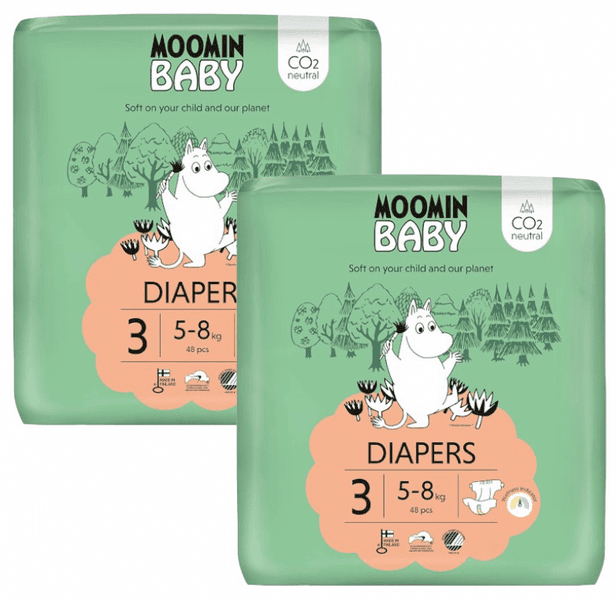 Detalle de Moomin Baby Pañales Talla 3 5-8 kg 2x48 uds