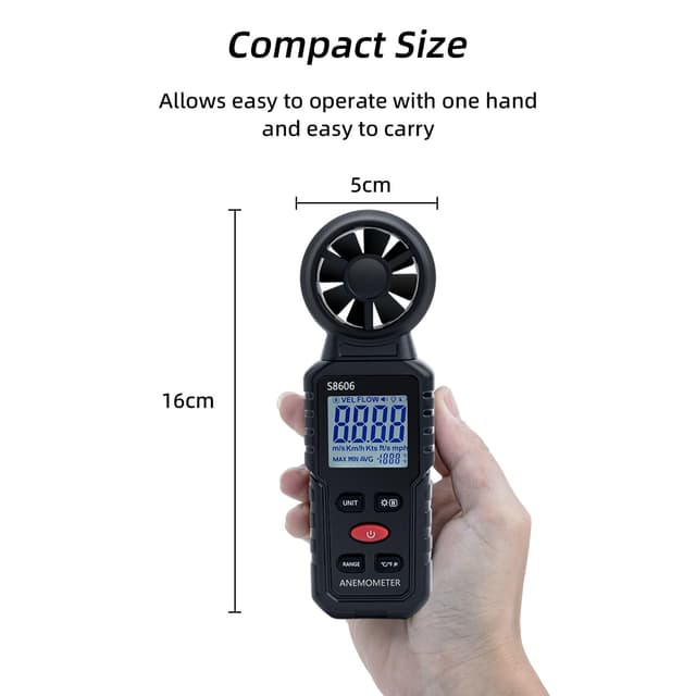 Thumbnail 5 de Mcbazel S8606 3‑in‑1 Anemometer 5 Units