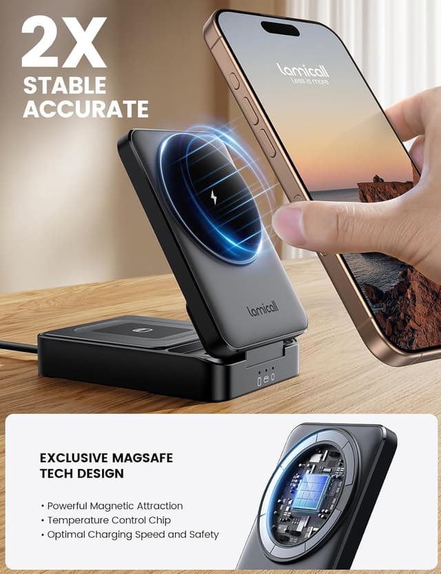 Detalle de Lamicall 3 in 1 Wireless Charger Stand
