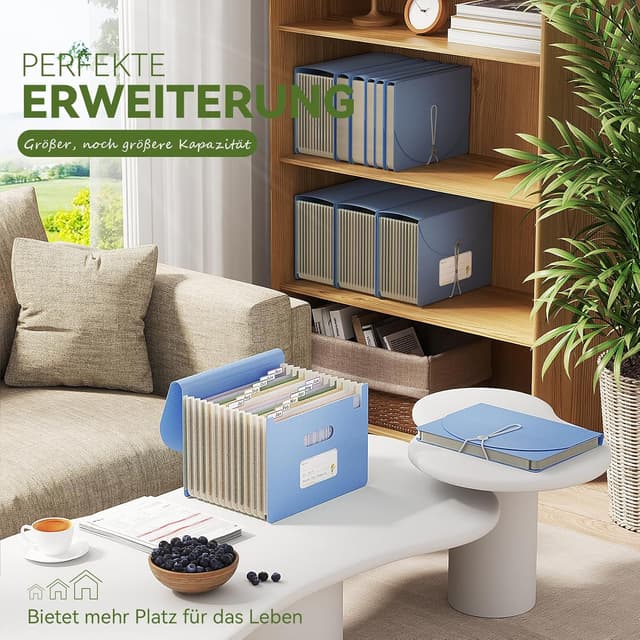 Detalle 2 de EcoStash Dokumentenmappe A4 12 Fächer