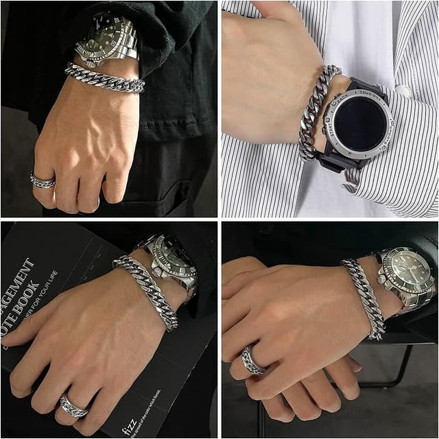 Thumbnail 6 de flintronic Bracciale Uomo Acciaio Inox 21/22 cm