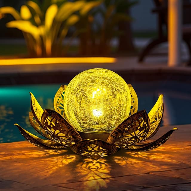 Detalle de GIGALUMI solar lotus lights, IP44