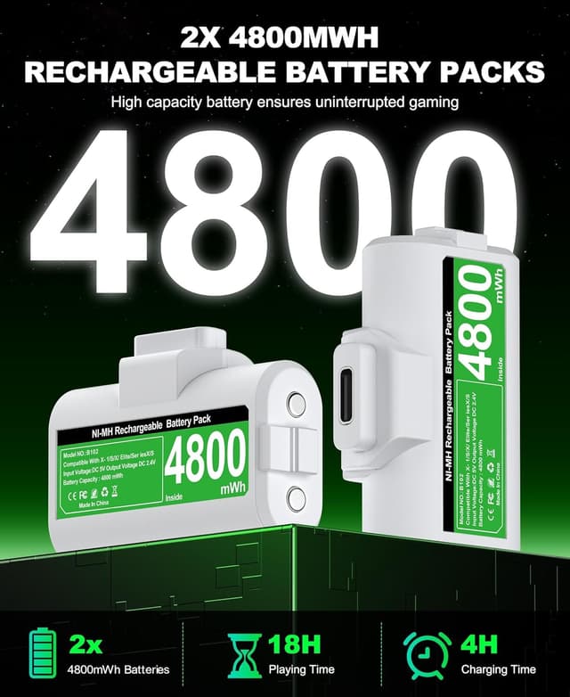 Detalle 2 de Xbox Rechargeable Battery Pack 4800mWh
