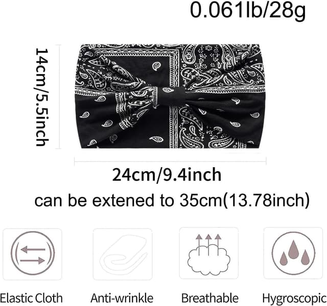 Detalle 2 de Flintronic Sport-Stirnbänder (4/6er Set) aus Baumwollstretch – wicking für Damen bei Yoga, Laufen & Fitness