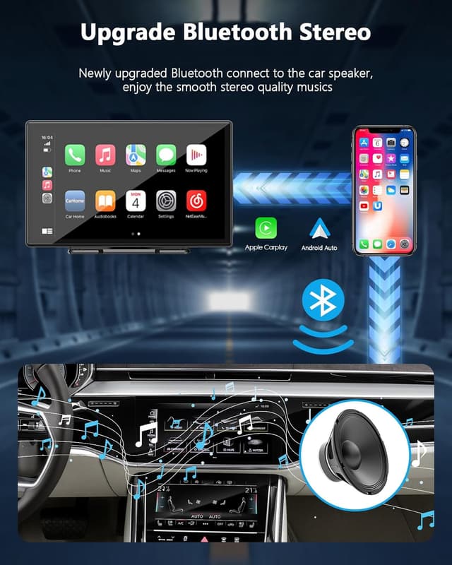 Thumbnail 2 de LAMTTO 9-inch Wireless Car Stereo with CarPlay