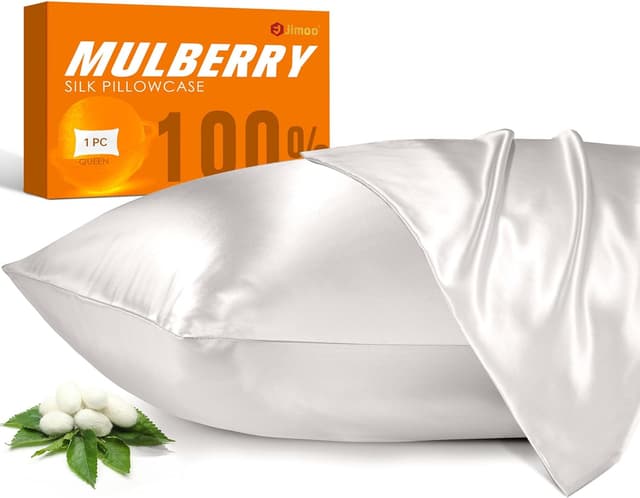 Imagen de J JIMOO 22 Momme Mulberry Silk Pillowcase, 20×26 in en OfertitasTOP