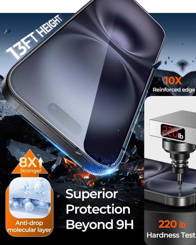 Thumbnail 2 de DIMONCOAT 4-PACK Panzerglas für iPhone 16 6.1 Zoll