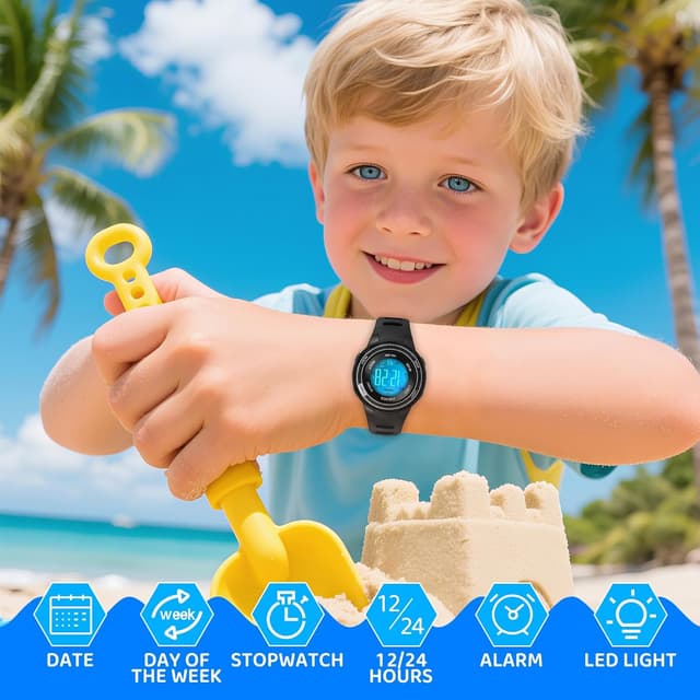 Thumbnail 1 de Juboos Reloj Digital Deportivo para Niños 5 ATM