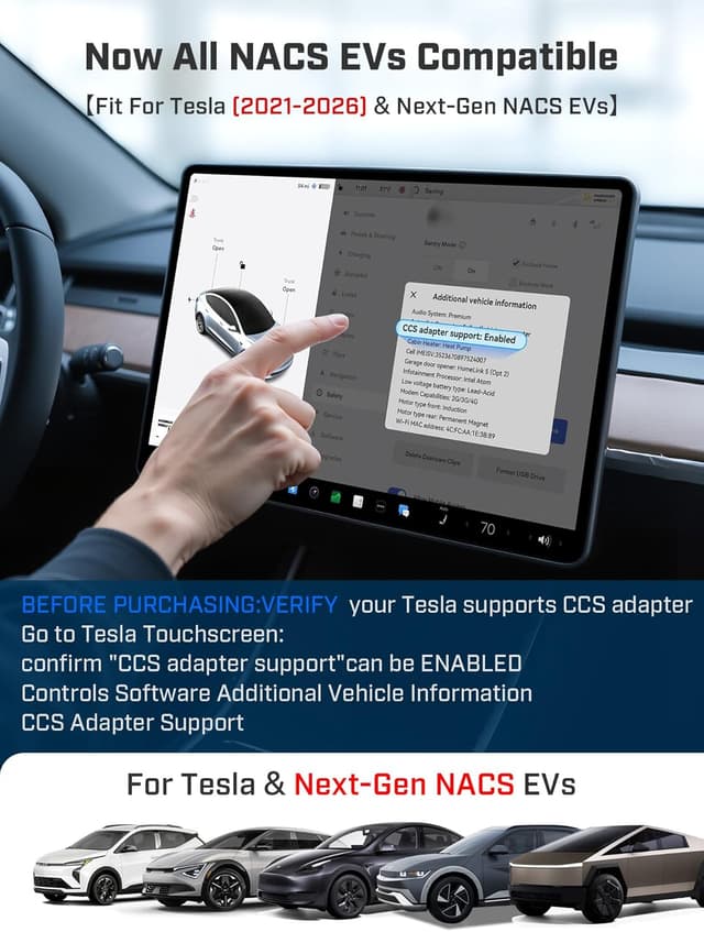 Detalle 2 de Raylix CCS1 to Tesla Adapter 250kW ⚡