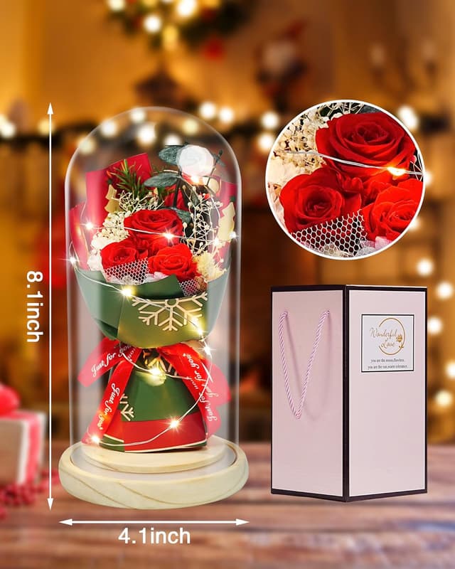 Thumbnail 3 de HVY Preserved Rose Bouquet 8.1 in 🌹