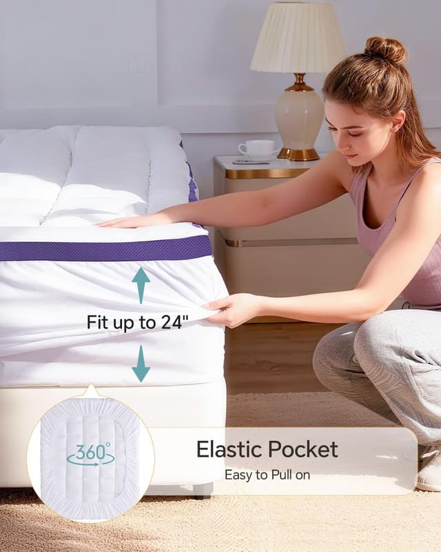 Thumbnail 4 de ChiXpace Dual Layer 4-Inch Queen Topper