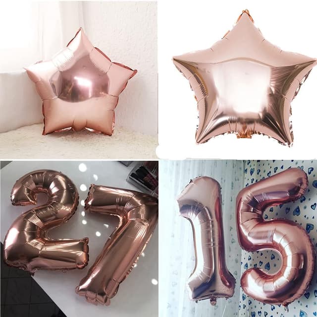 Thumbnail 1 de Rosegold Luftballons 25. Geburtstag Deko Set