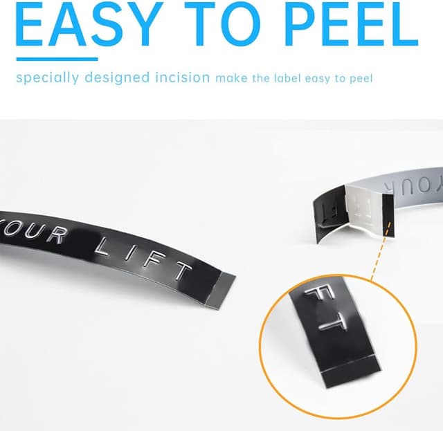 Detalle de 12x UniPlus kompatibles 3D-Etikettenband für Omega/Dymo (9 mm x 3 m) – Ersatz für Prägebänder