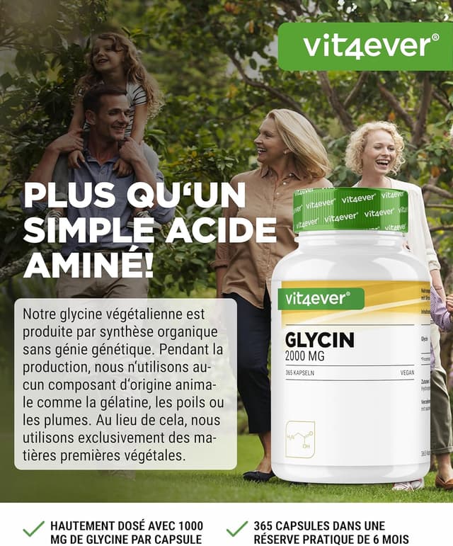 Detalle 2 de Glycine vegan 365 gélules hautement dosées