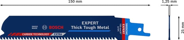 Detalle de Bosch S 955 CHC reciprocating saw blade 150 mm