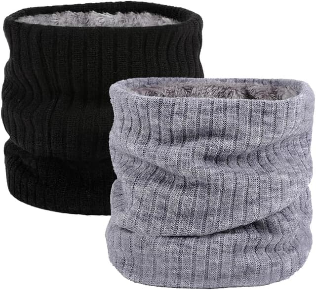 HGDGears Cache-cou en polaire coupe-vent thermique en laine tricotée et cachemire
