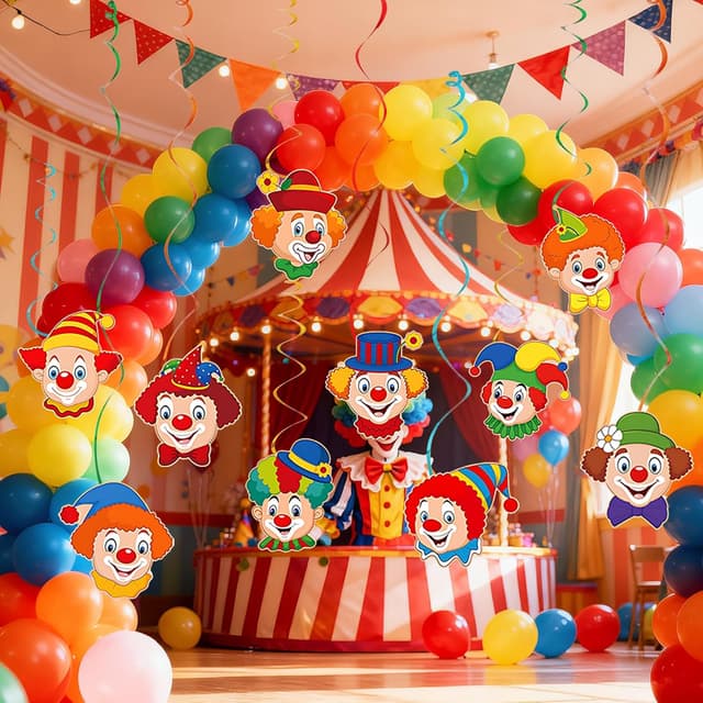 Thumbnail 5 de HUKUMA Clown Girlande 12er Set 80 cm 🤡