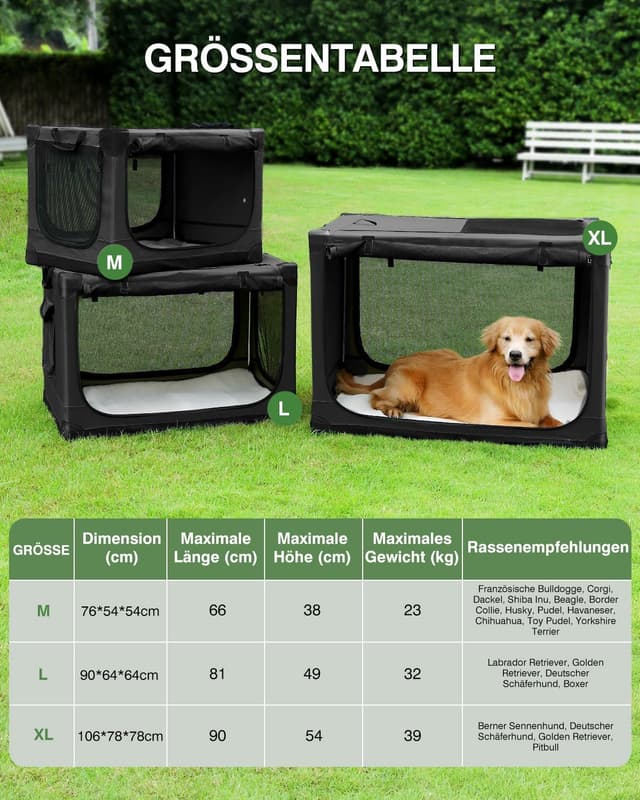 Detalle de derimkcoa Hundebox faltbar 106 x 78 x 78 cm