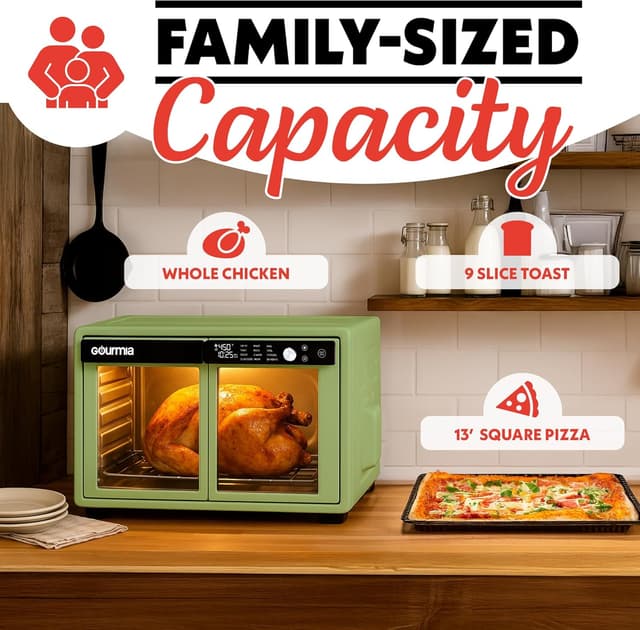 Thumbnail 5 de Gourmia 37 Qt French Door Air Fryer Oven