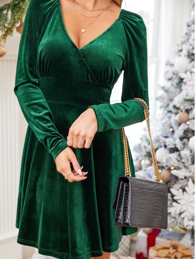 Thumbnail 6 de CUPSHE Mini robe col en V 2023, Vert