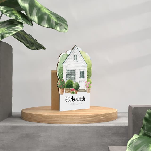 Thumbnail 1 de Holzkarte Einzug Geschenkkarte 3D