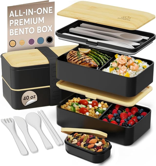 Detalle de Umami Bento Box Adult All‑in‑1 40 oz 🍱
