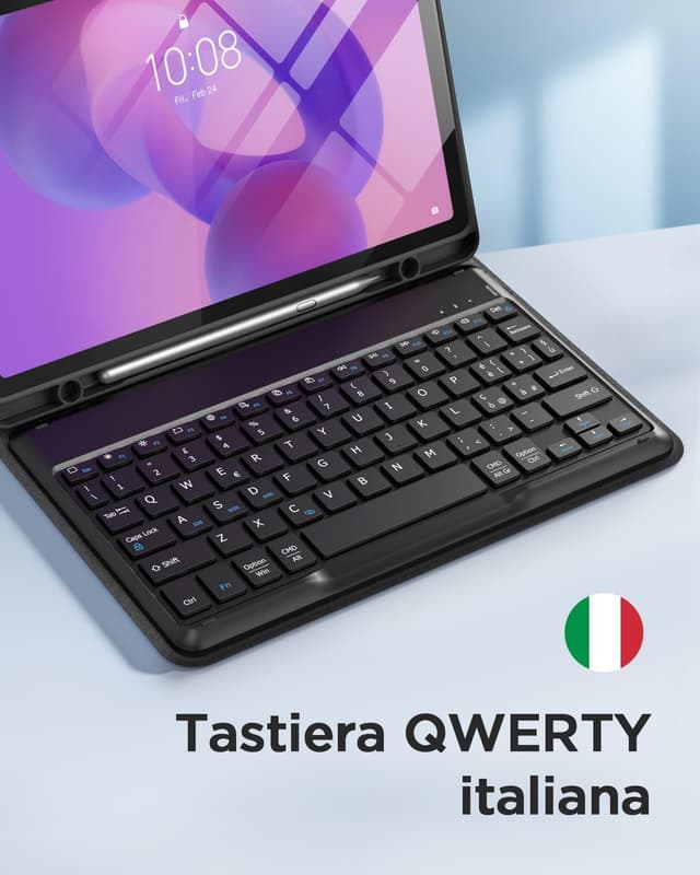 Detalle de EasyAcc Cover per tastiera compatibile con Lenovo Idea Tab 11" (2025) TB-336ZU/TB-336FU con pellicola protettiva e custodia rimovibile
