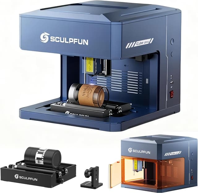 Detalle de SCULPFUN iCube Ultra 12W incisore laser portatile per hobbisti
