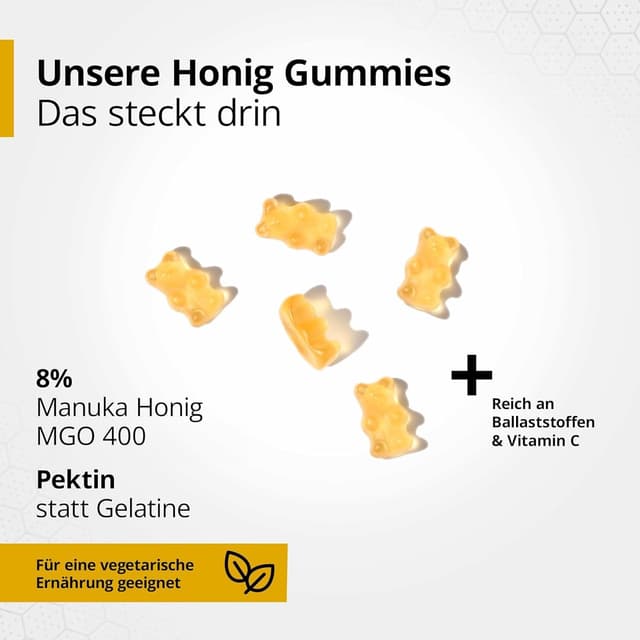 Detalle 2 de maorika Manuka GUMMIES mit MGO 400