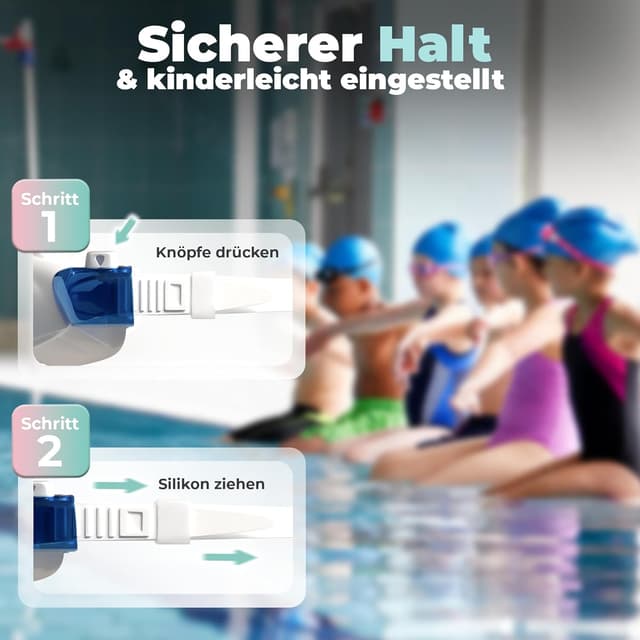 Detalle de KIDVERSE Kinder-Schwimmbrille (3 bis 13 Jahre) mit UV-Schutz und Anti-Beschlag