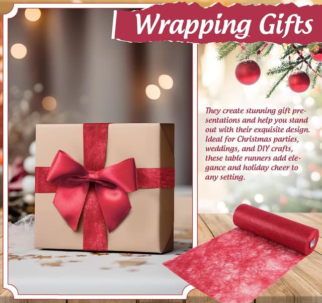 Detalle 1 de Anstore Vlies Tischläufer Rot 23 cm x 30 m