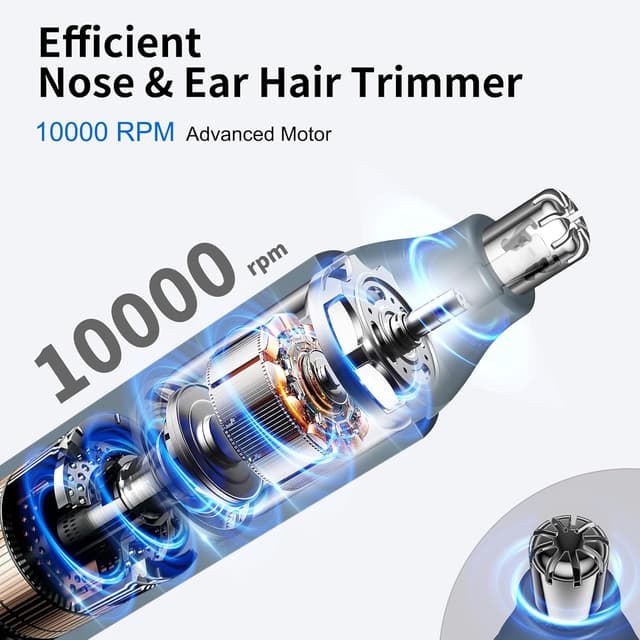 Detalle 2 de JISHO Nose Hair Trimmer 10,000 RPM – USB rechargeable 🪒