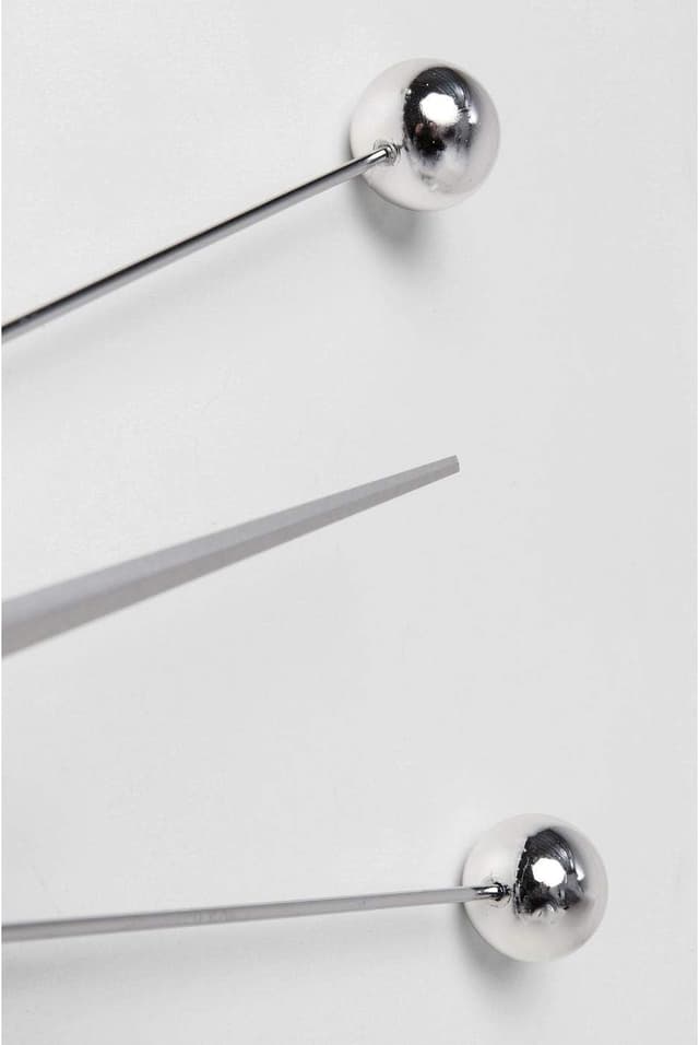 Detalle 2 de Kare Design Horloge murale Like Umbrella Boules chromé (diamètre 60 cm) – décor moderne minimaliste