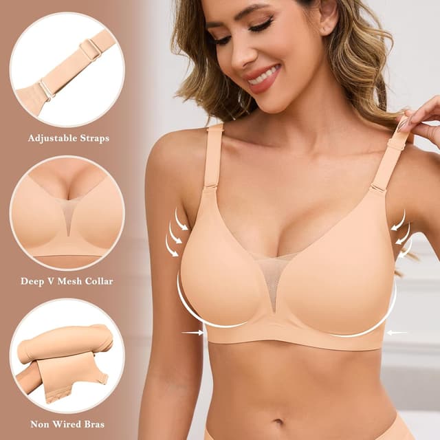 Thumbnail 1 de TOMEEK Reggiseno senza ferretto push up imbottito