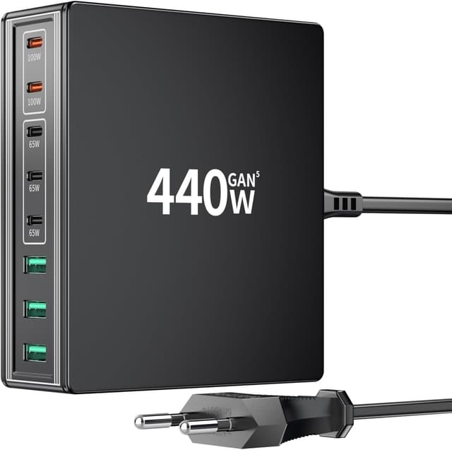 Imagen de HSSNS USB-C Ladegerät Mehrfach 440W 8 Ports für MacBook en OfertitasTOP