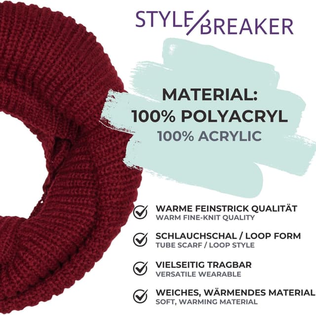 Thumbnail 3 de styleBREAKER Sciarpa loop in maglia fine unisex