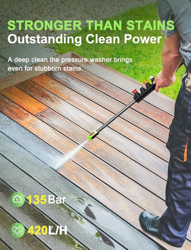 Thumbnail 2 de Pressure Washer Power Jet with 4 Nozzles